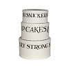 Emma Bridgewater Black Toast set of 3 cake tins